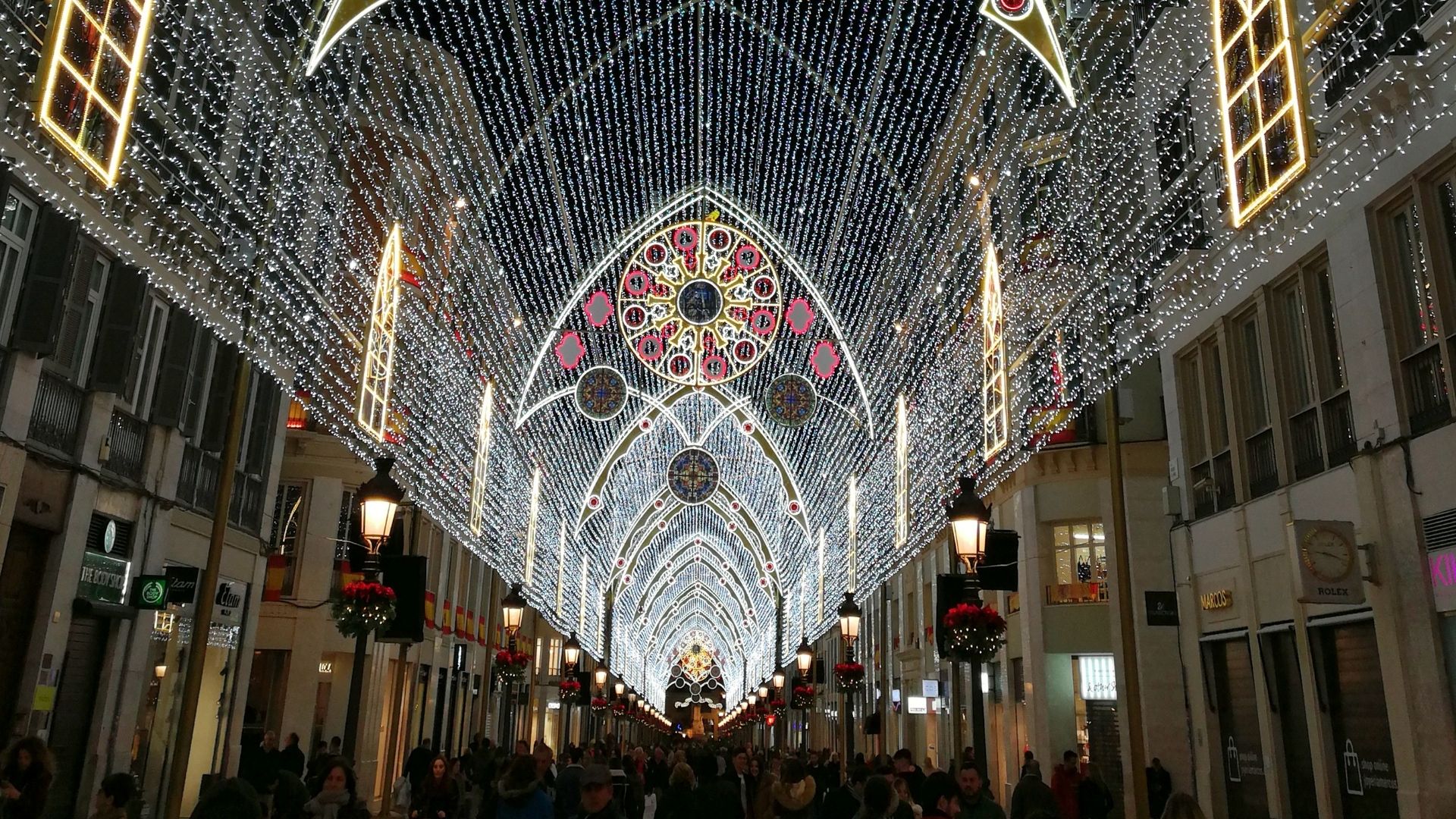 Luces de Navidad en Calle larios Málaga